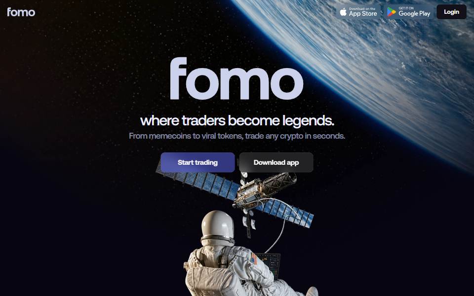 Screenshot of fomo.family