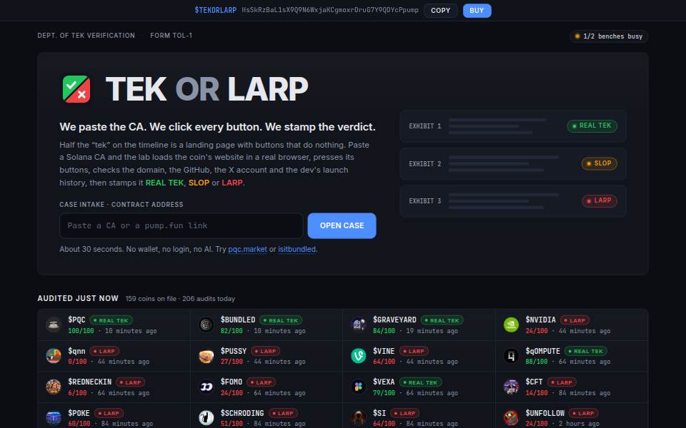 Screenshot of tekorlarp.fun