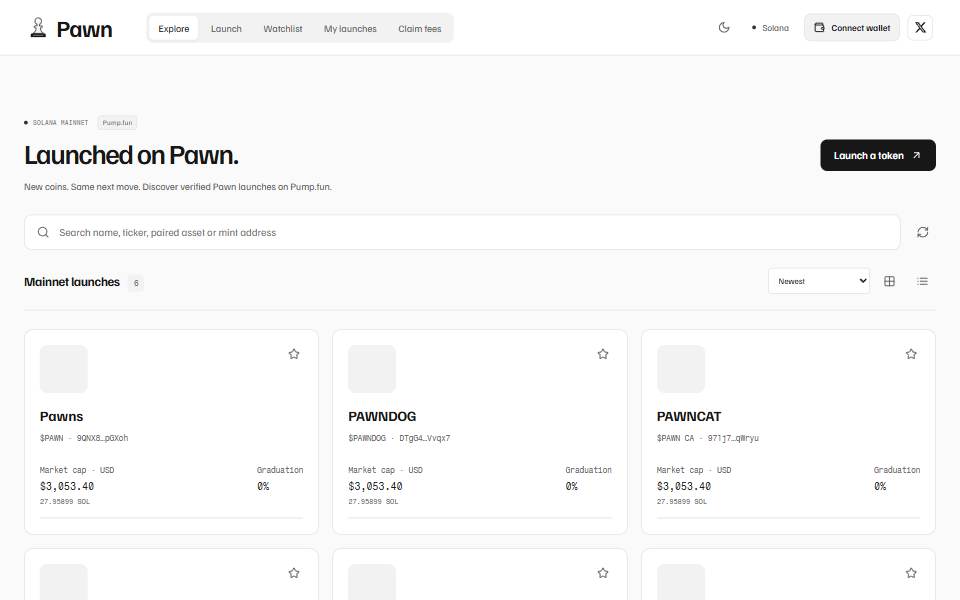 Screenshot of pawnspad.fun